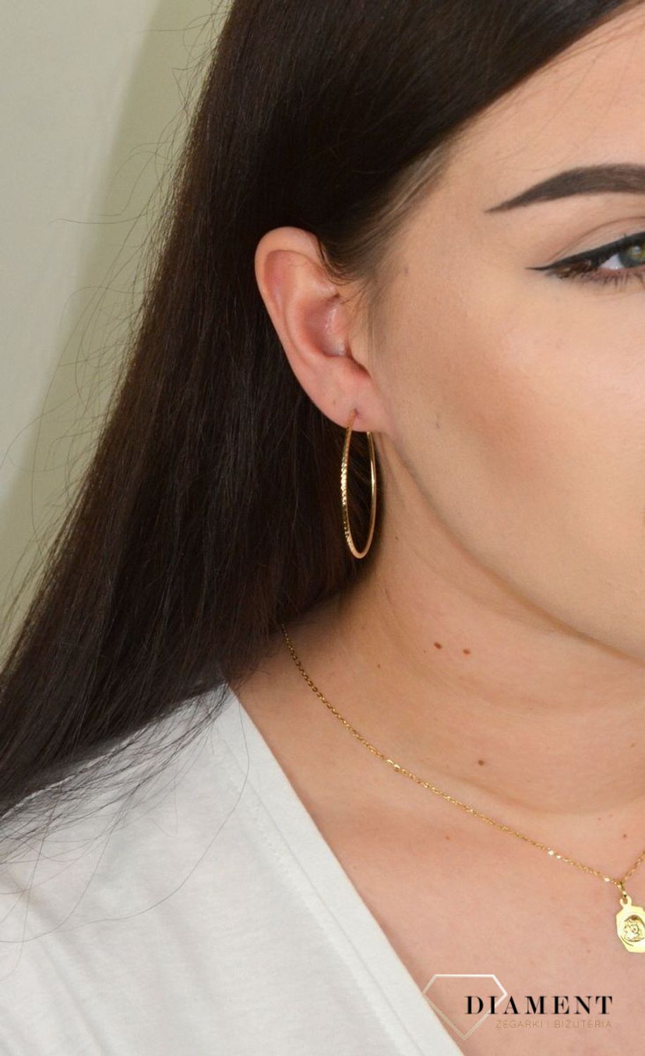 Złote kolczyki grawerowane koła 4 cm KL 9820.jpg